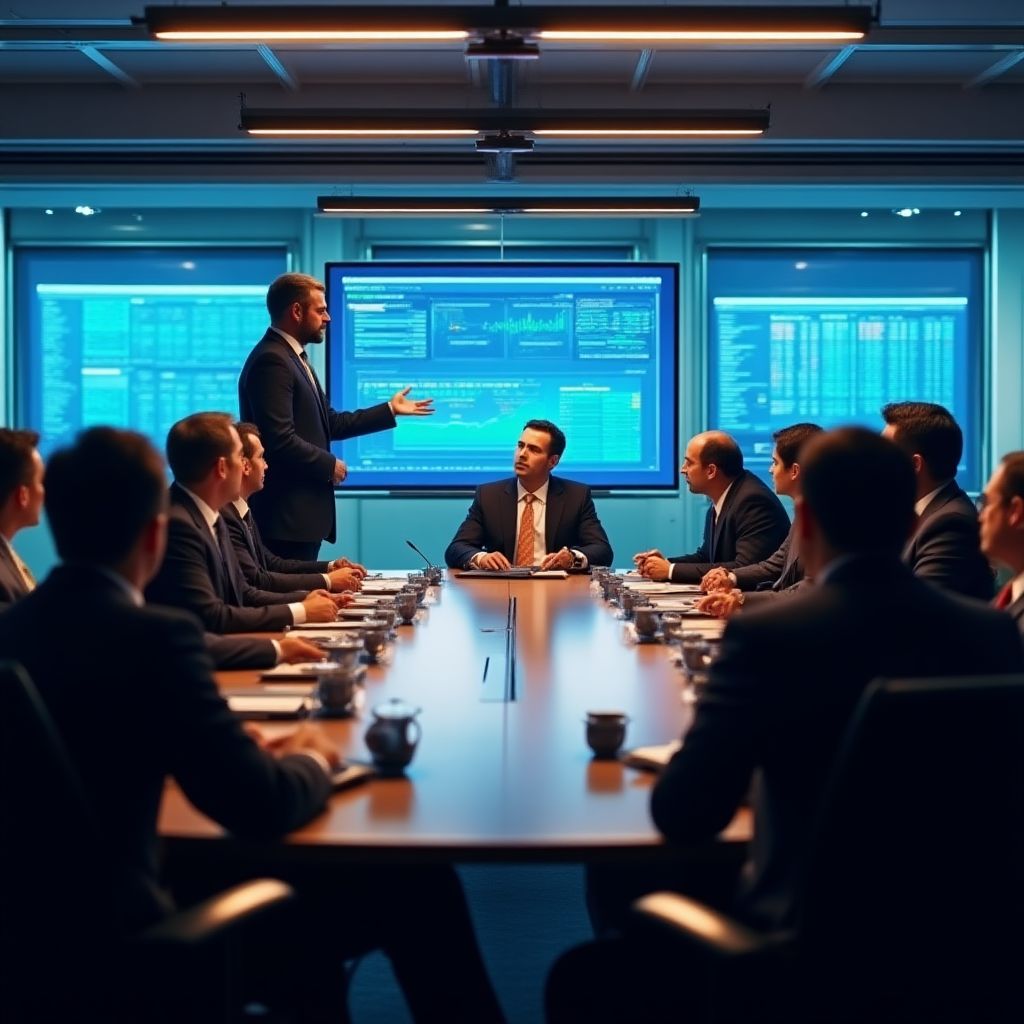 Equipo en reunión estratégica